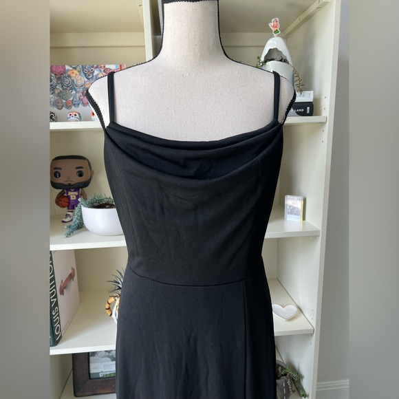 Birdy Grey Ash Crepe Bridesmaid Dress in Black Size Medium - Picture 5 of 13